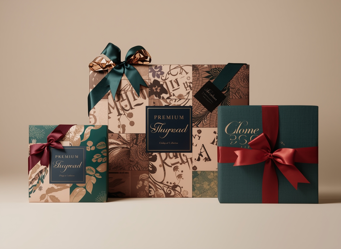 Premium presentförpackning med skräddarsydd design och unika dekorationer